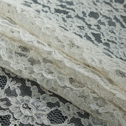 Birch Floral Corded Lace Folded