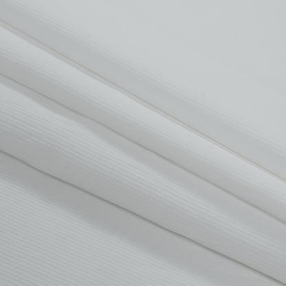 Italian Whisper White Cotton Ottoman Folded