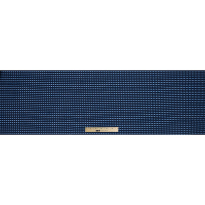 Eclipse Navy Cotton Faille with Baby Blue Checks Full