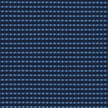 Eclipse Navy Cotton Faille with Baby Blue Checks