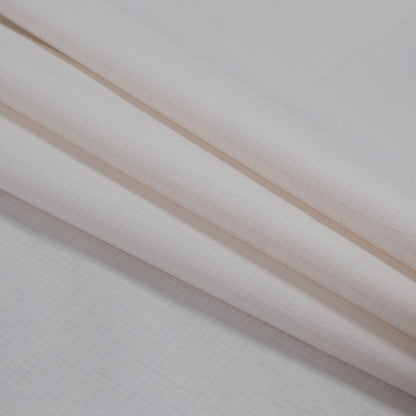 Cream and Pink Graph Check Cotton Shirting Folded
