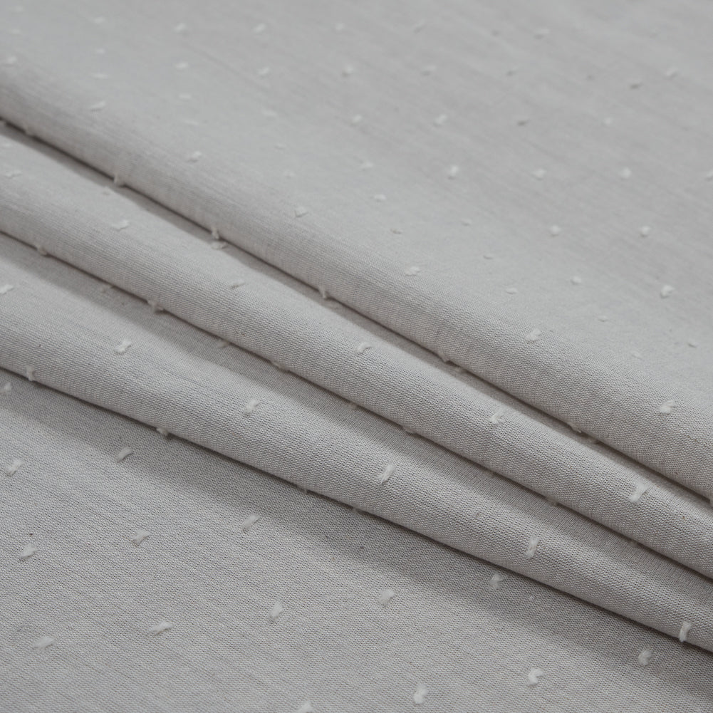 Natural Lightweight Cotton Swiss Dot Folded
