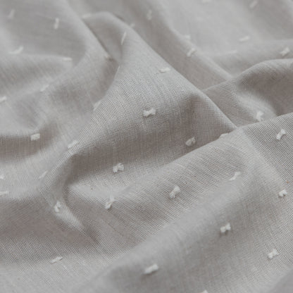 Natural Lightweight Cotton Swiss Dot Detail