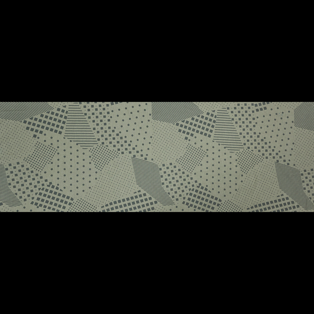 Mellow Yellow Geometric Poly-Cotton Burnout Full