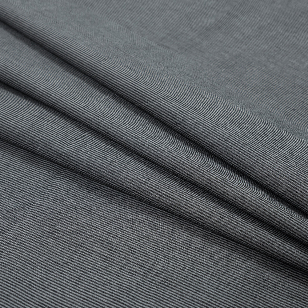 Gray Striped Japanese Cotton Woven Folded