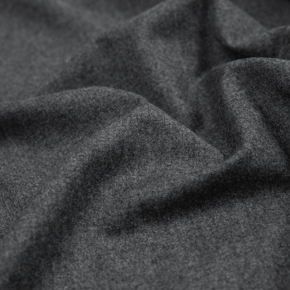 Heathered Gray Wool Suiting Detail