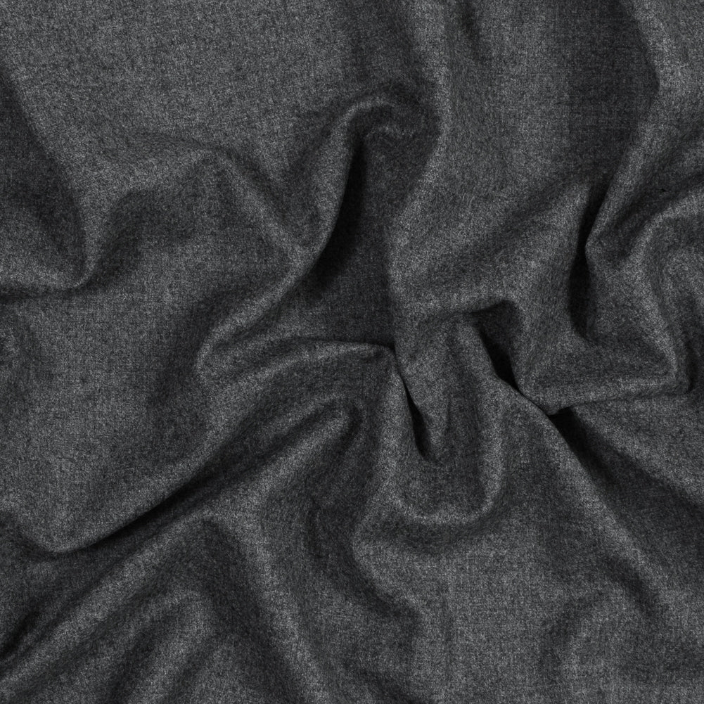 Heathered Gray Wool Suiting