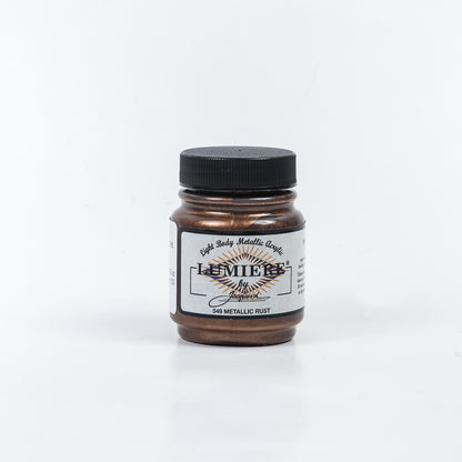 Jacquard Lumiere Textile Paint - 549 Metallic Rust - Light Body Metallic Acrylic