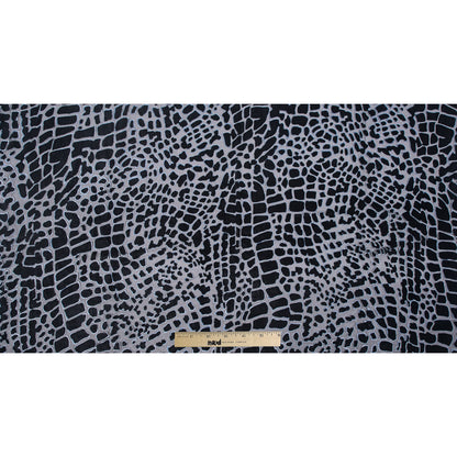 Alligator Skin Burnout Velvet - Black Full