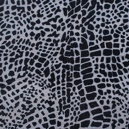 Alligator Skin Burnout Velvet - Black
