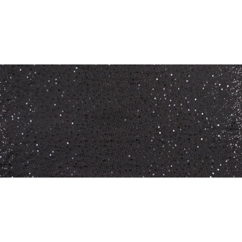 Pewter Jersey Knit Covered in Circle and Baby Sequins Full