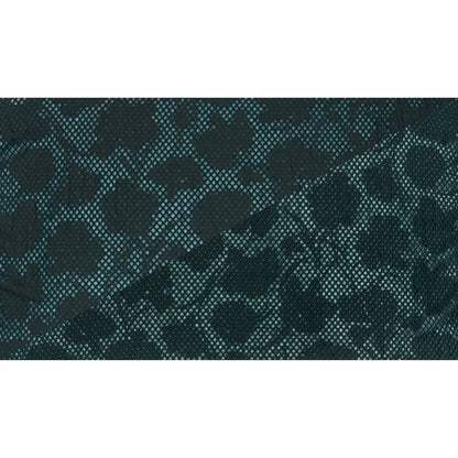 Emerald Green Wool and Acrylic Netting Backed by Fine Floral Knit Full