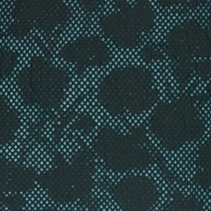 Emerald Green Wool and Acrylic Netting Backed by Fine Floral Knit