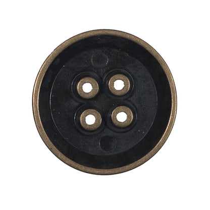 Italian Gold Metal 4-Hole Button - 44L/28mm Detail