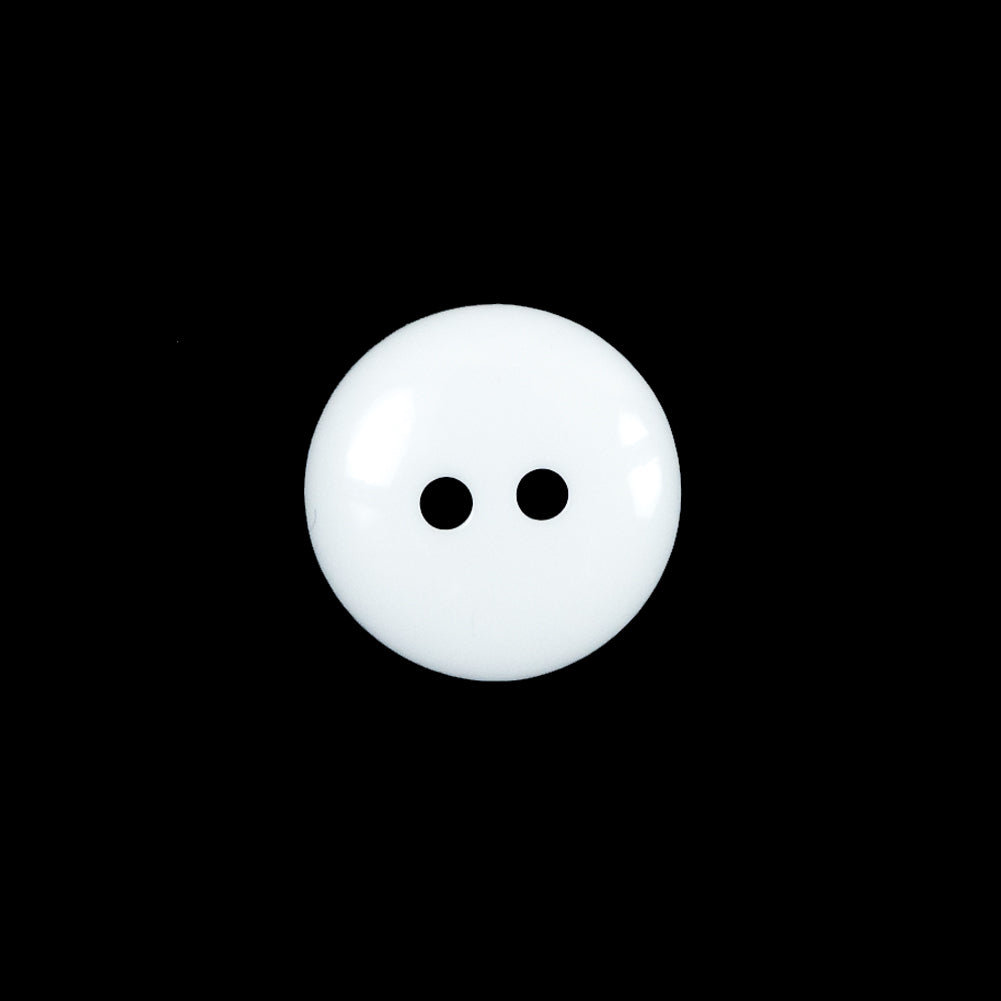 Chalk White 2-Hole Plastic Button - 24L/15mm Detail