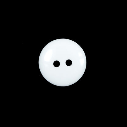 Chalk White 2-Hole Plastic Button - 24L/15mm Detail