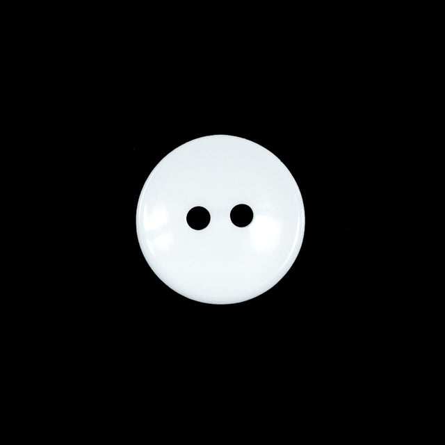 Chalk White 2-Hole Plastic Button - 24L/15mm