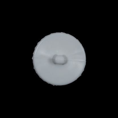 White Detailed Plastic Shank-Back Button - 32L/20mm Detail