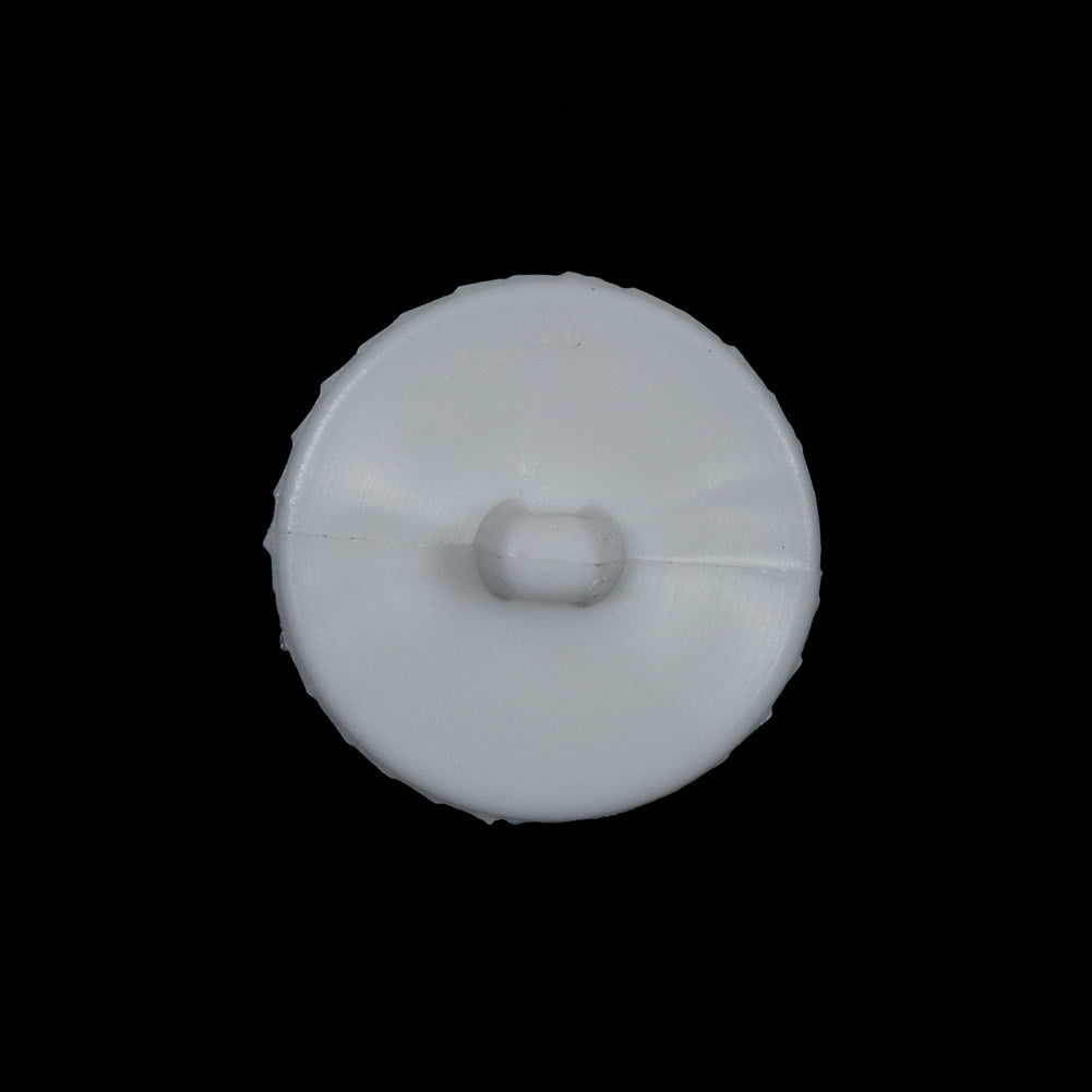 White Detailed Plastic Shank-Back Button - 36L/23mm Detail