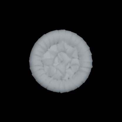 White Detailed Plastic Shank-Back Button - 36L/23mm