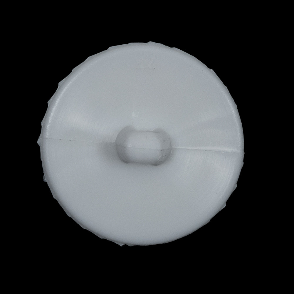 White Detailed Plastic Shank-Back Button - 44L/28mm Detail