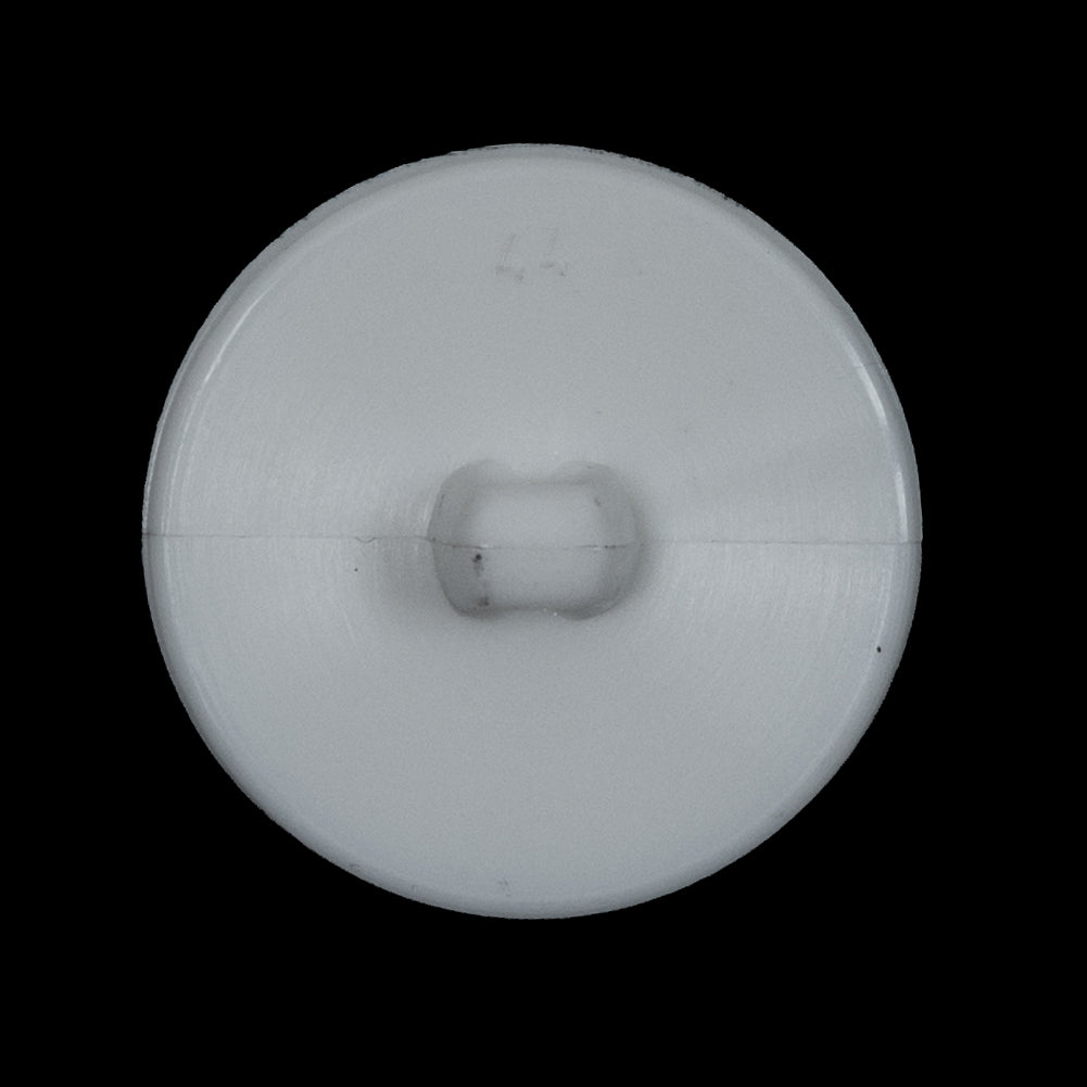 White Detailed Plastic Shank-Back Button - 44L/28mm Detail