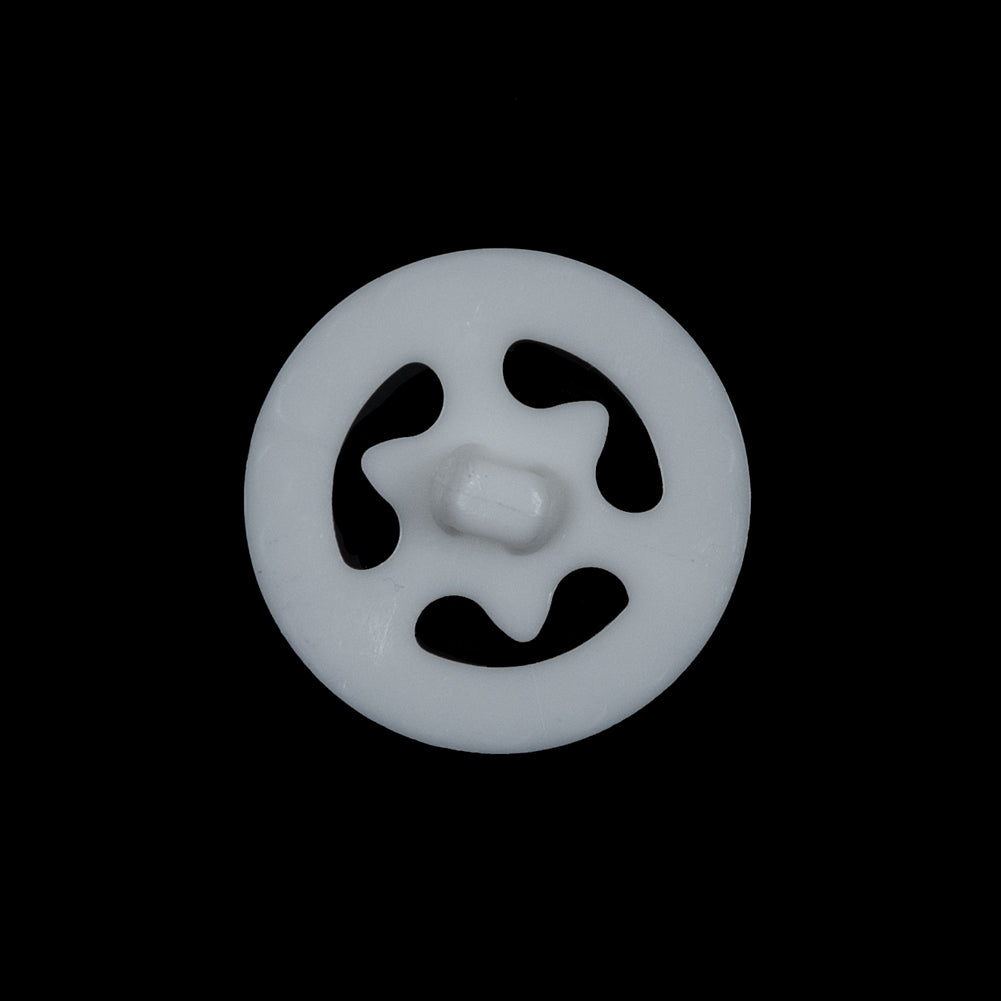 White Hearts and Gems Plastic Shank-Back Button - 36L/23mm Detail