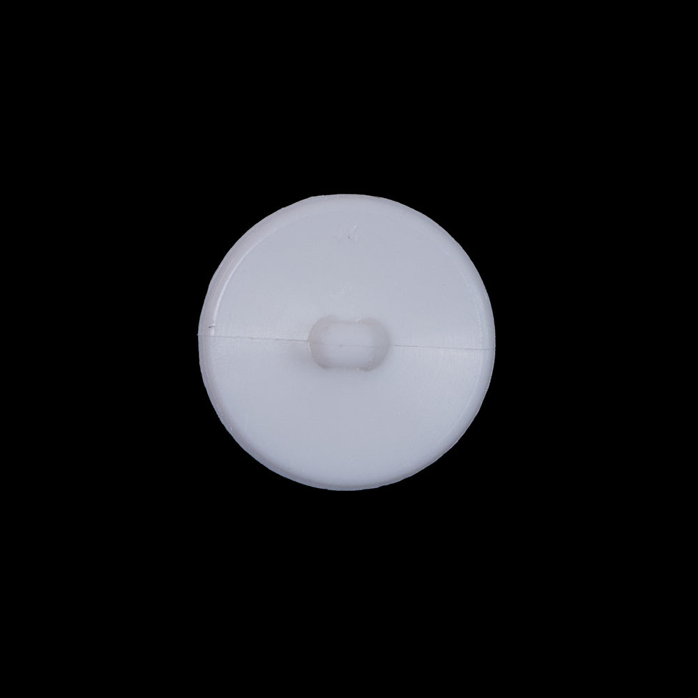 White Plastic Shank-Back Button - 28L/18mm Detail
