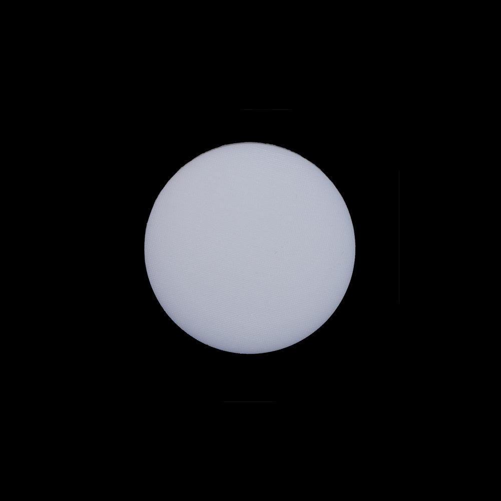 White Plastic Shank-Back Button - 28L/18mm