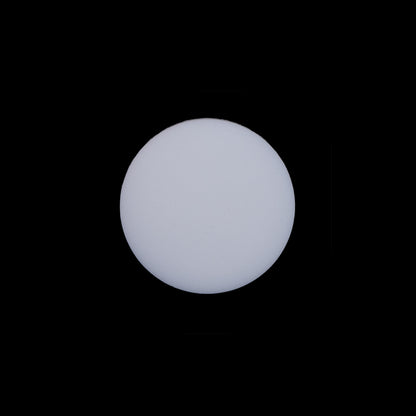 White Plastic Shank-Back Button - 28L/18mm