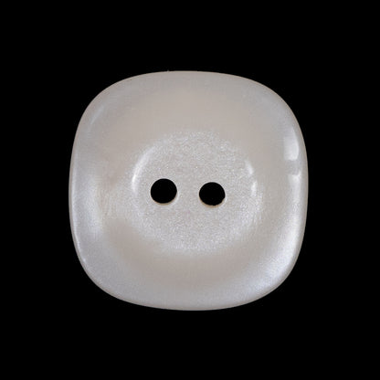 Beige Luminous Plastic Two-Hole Button - 40L/25.5mm Detail