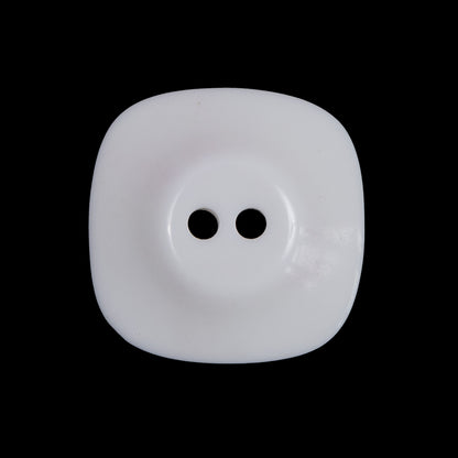 White Plastic Two-Hole Button - 40L/25.5mm Detail