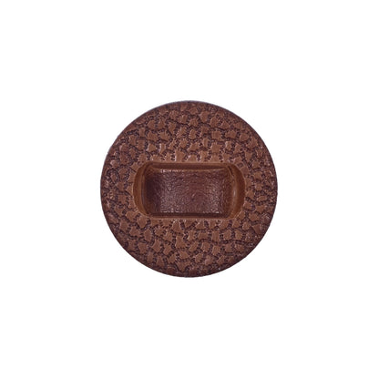 Italian Brown Pebbly Shank-Back Button - 32L/20mm