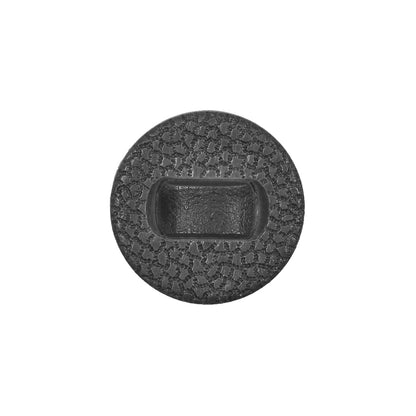 Italian Black Pebbly Shank-Back Button - 32L/20mm