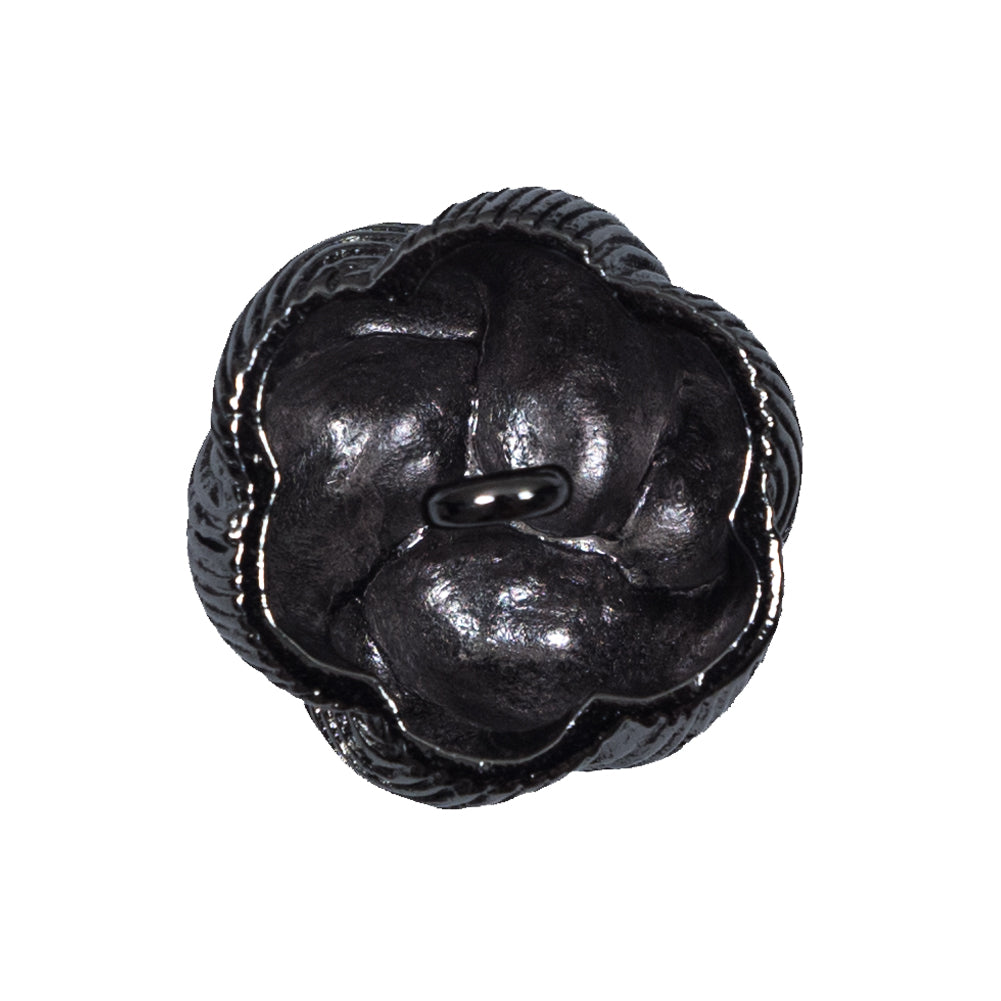 Italian Gunmetal Knot Metal Shank-Back Button - 40L/25.5mm Detail