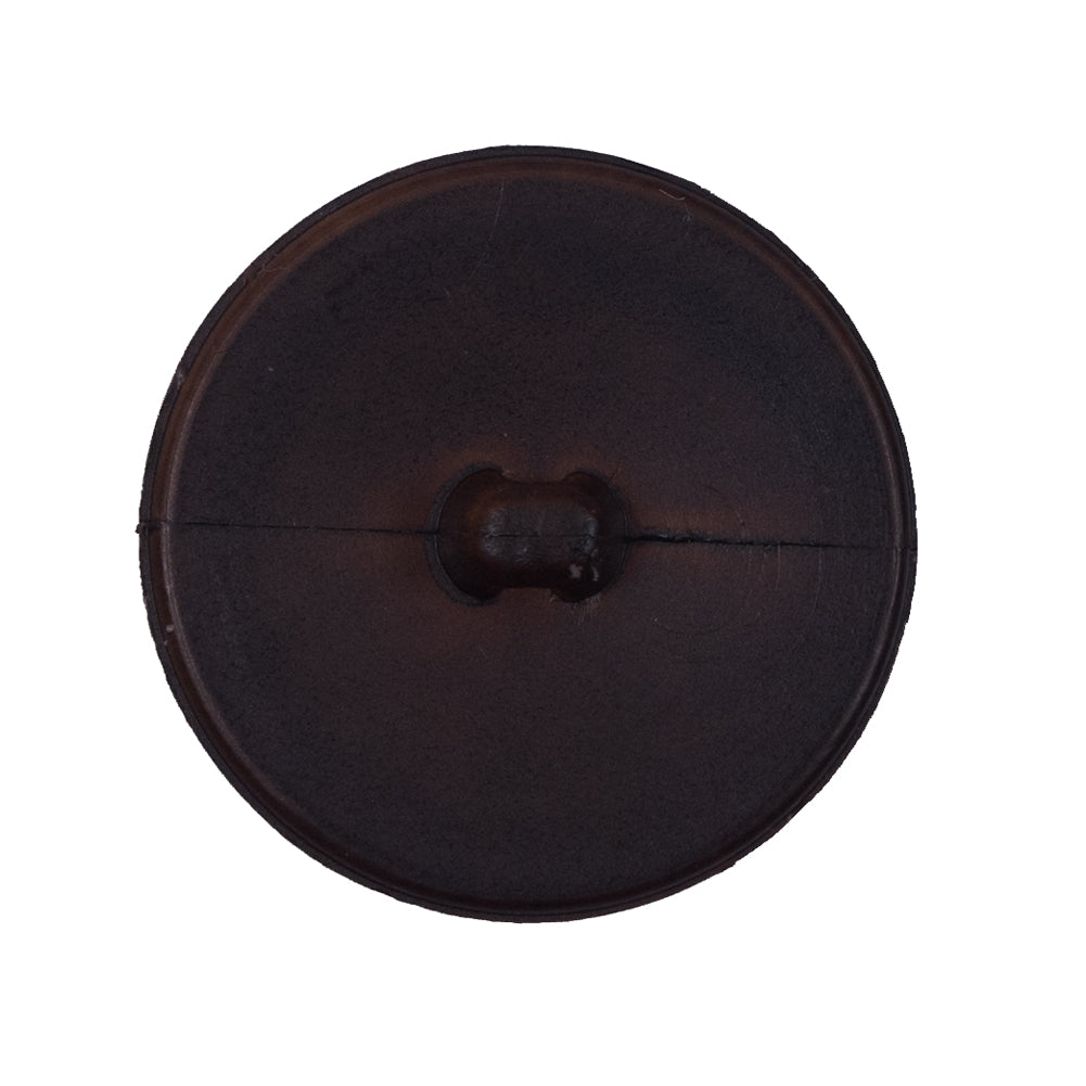 Brown Etched Plastic Shank Back Button - 44L/28mm Detail