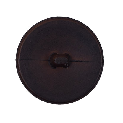 Brown Etched Plastic Shank Back Button - 44L/28mm Detail