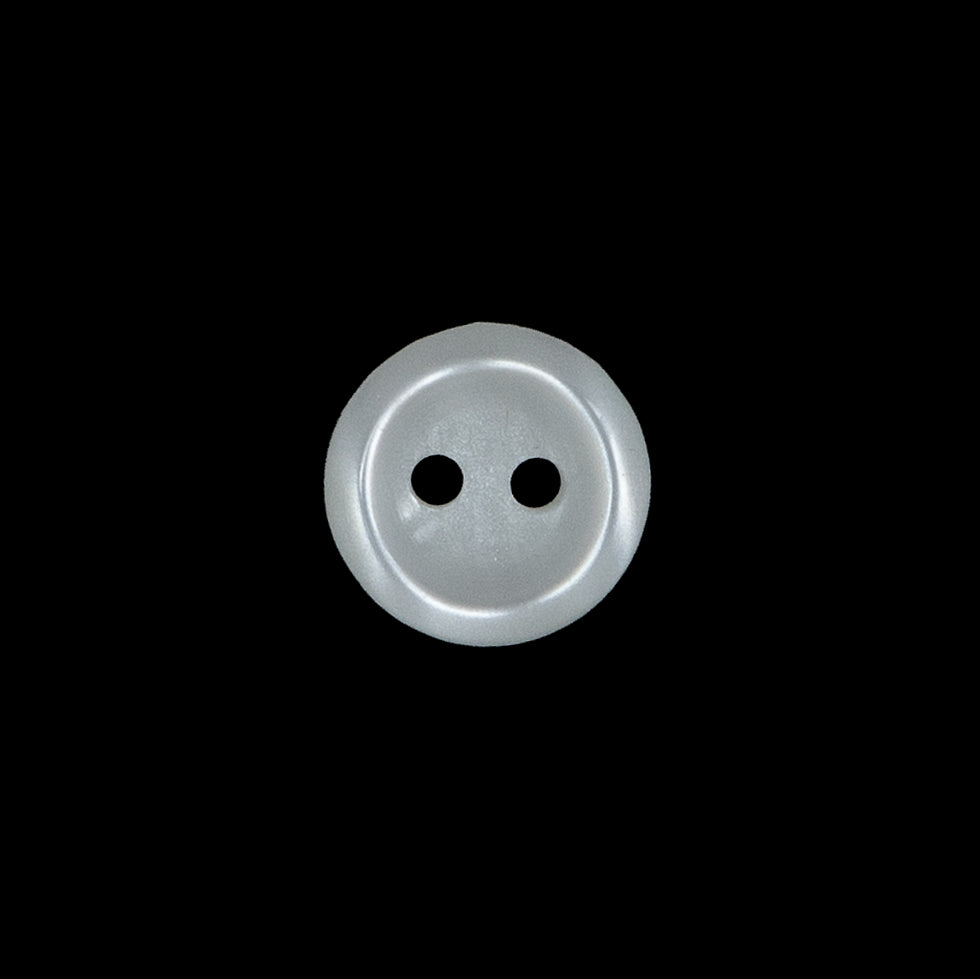 White Iridescent Plastic Button - 20L/12.5mm