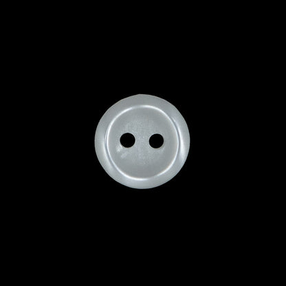 White Iridescent Plastic Button - 20L/12.5mm
