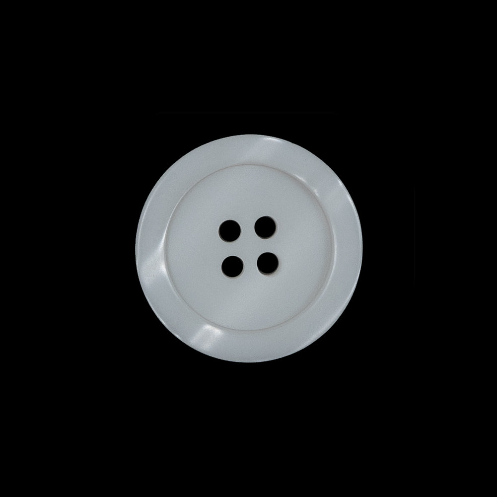 White Iridescent Plastic Button - 36L/23mm