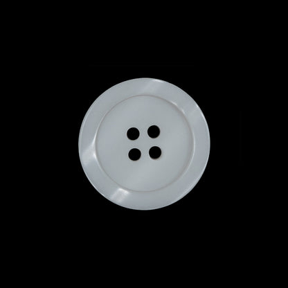 White Iridescent Plastic Button - 36L/23mm