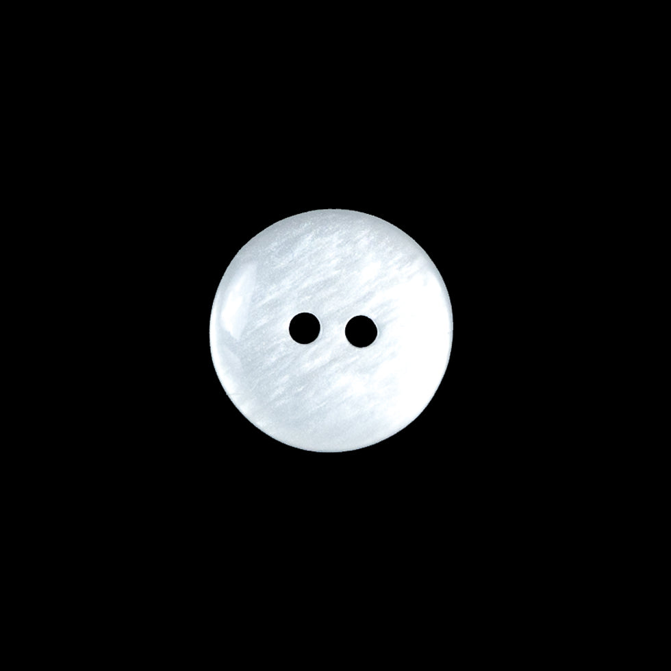 White 2-Hole Plastic Button - 22L/14mm Detail