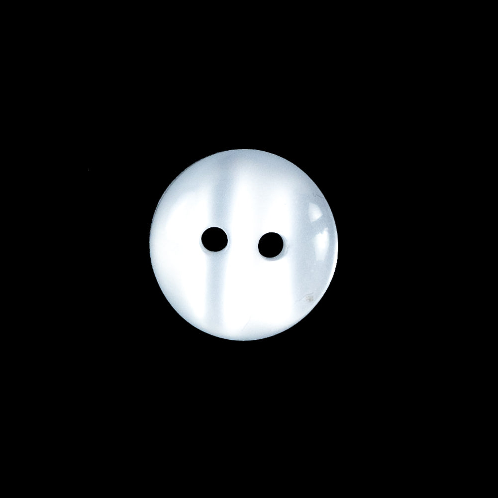 Opaque White 2-Hole Plastic Button - 24L/15mm