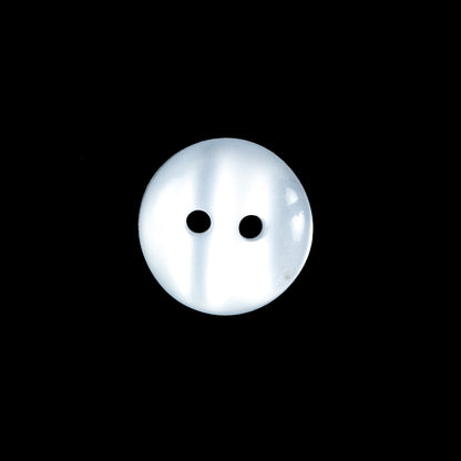 Opaque White 2-Hole Plastic Button - 24L/15mm