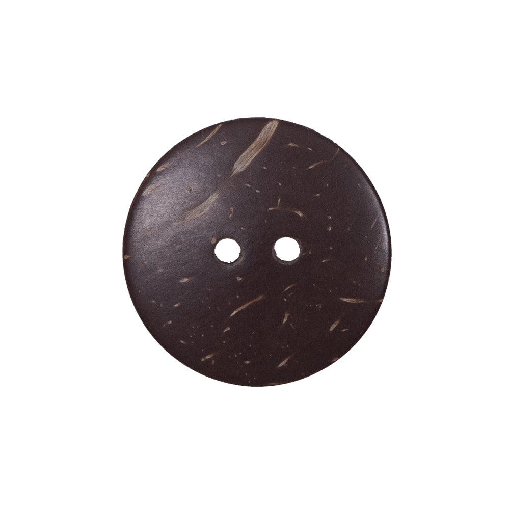 Italian Brown Etched Coconut Button - 36L/23mm Detail