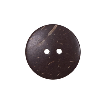 Italian Brown Etched Coconut Button - 36L/23mm Detail