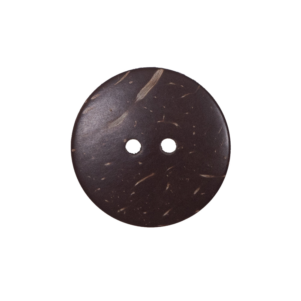 Italian Brown Etched Coconut Button - 36L/23mm Detail