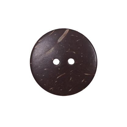 Italian Brown Etched Coconut Button - 36L/23mm Detail