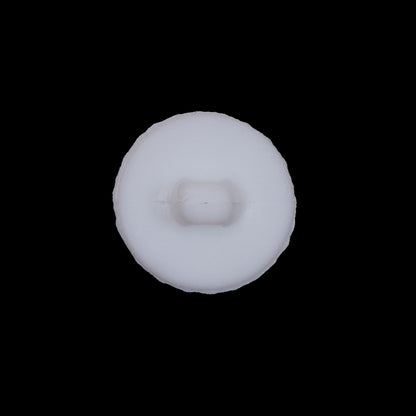 Italian White Twisted Plastic Shank-Back Button - 30L/19mm Detail