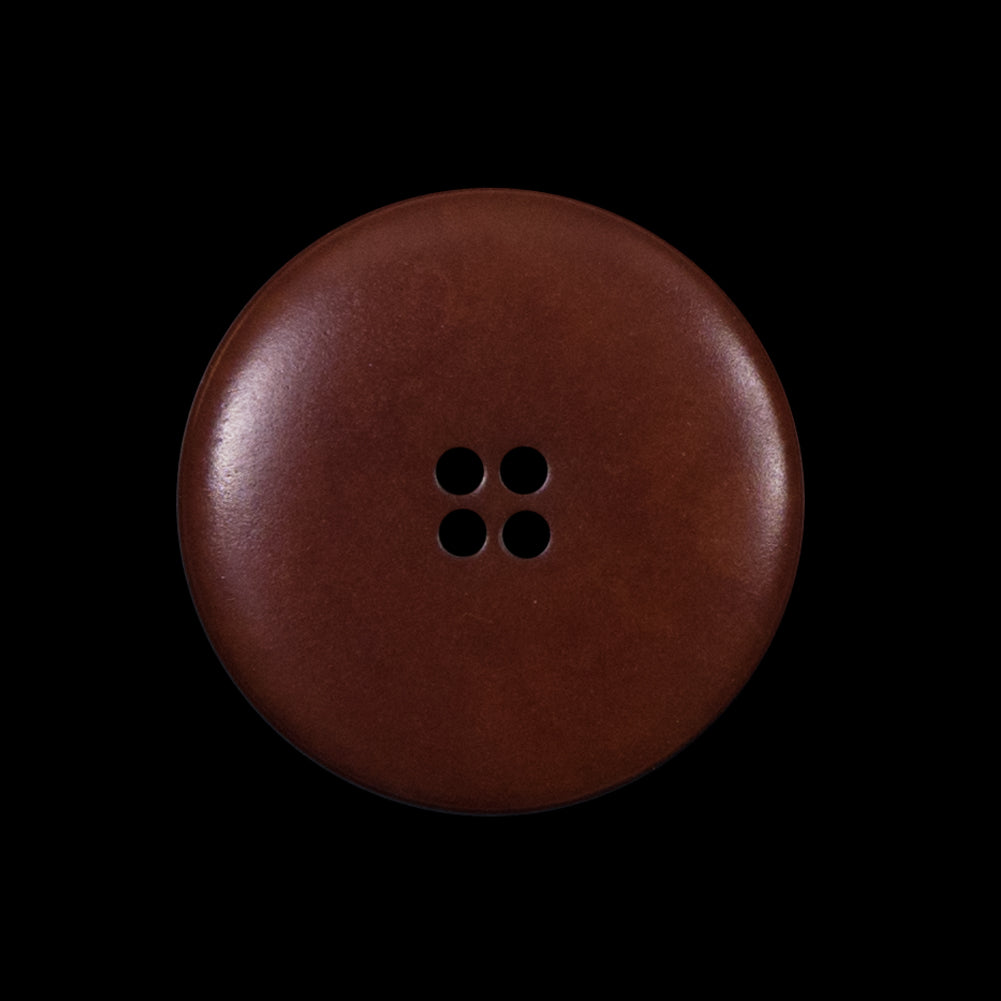 Italian Brown and White Etched Plastic Button - 40L/25.5mm Detail